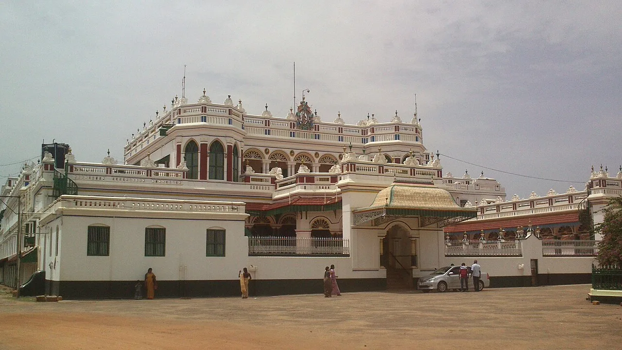 Chettinad palace architecture in the Karaikudi region