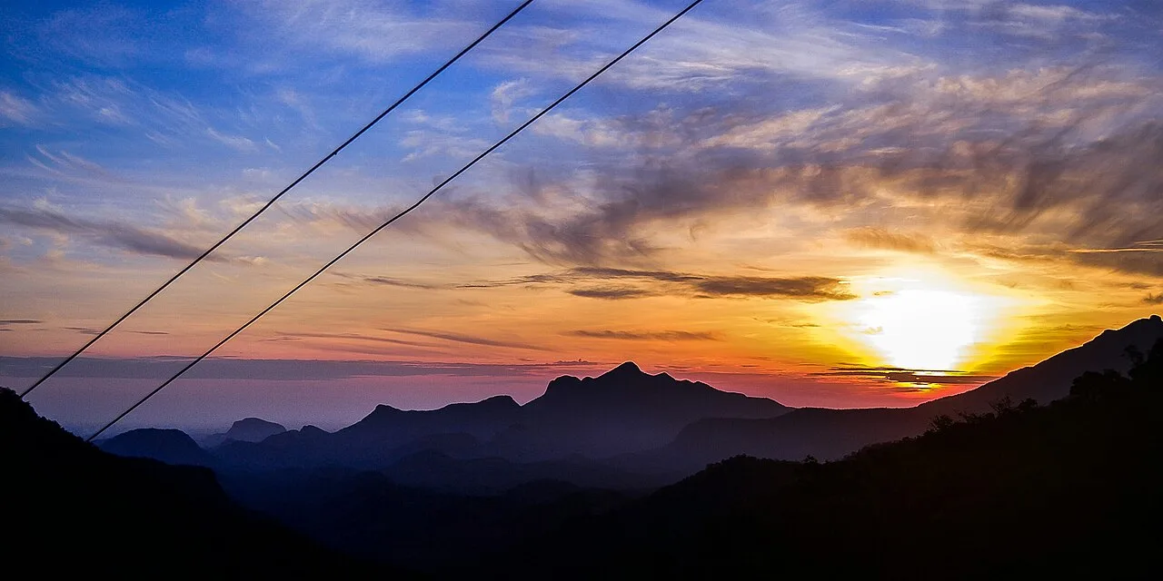 View from Marayoor in Idukki district toward the Palani Hills