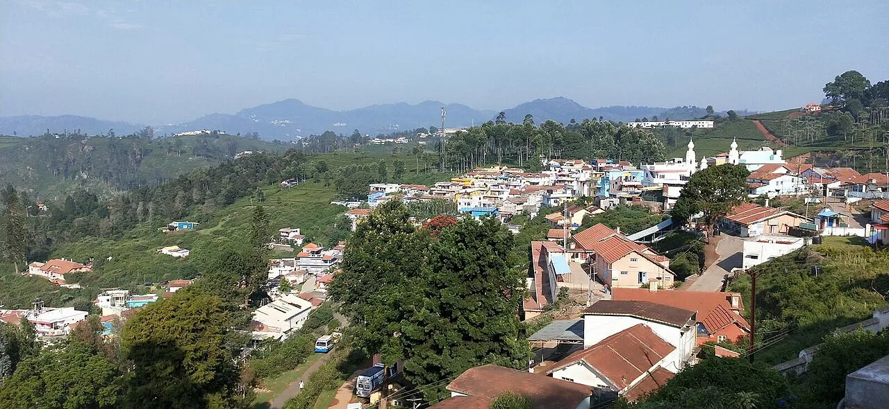 Kotagiri town in the Nilgiris